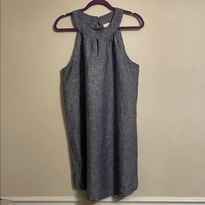 St. Tropez Linen Slate Sleeveless Mini Dress